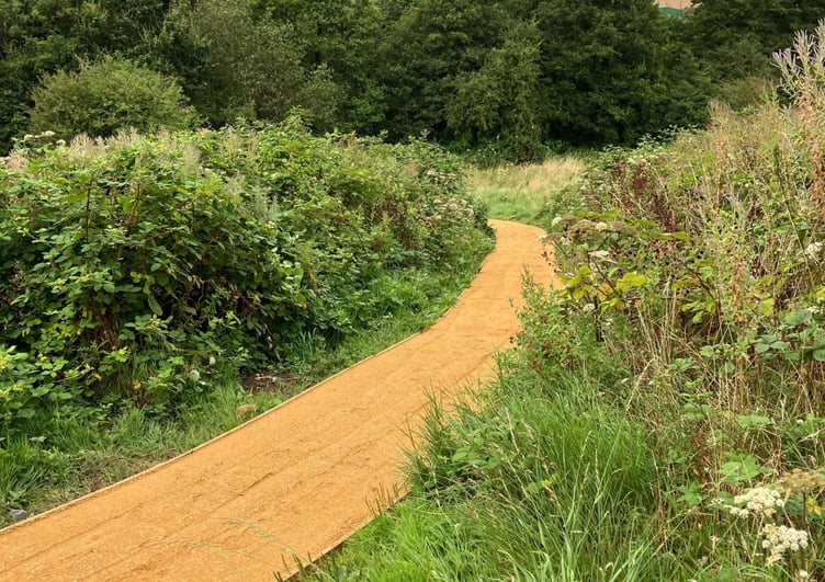 Volunteers from Somer Valley Rediscovered have created a new walking path at Midsomer Norton Town Park