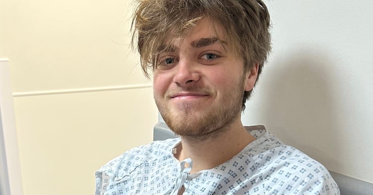 Charlie Moore in hospital (Picture:Charlie Moore/SWNS)