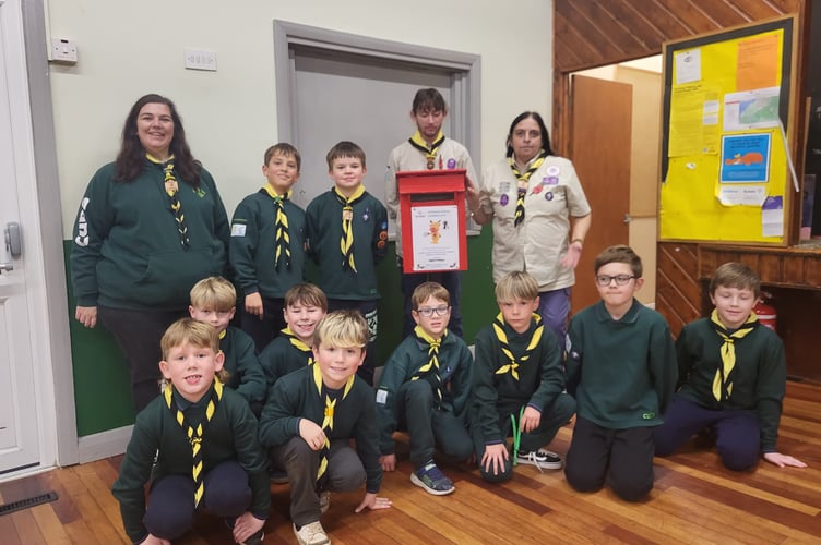 The Midsomer Norton and Radstock scouts gearing up for their annual Christmas post.