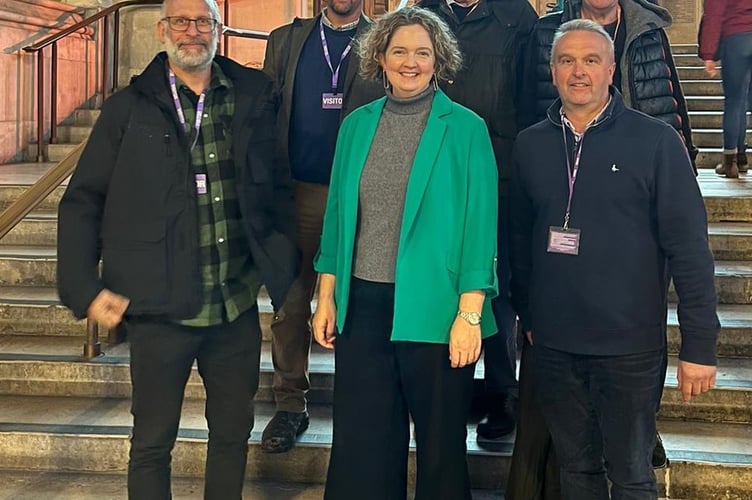 Anna Sabine with local farmers