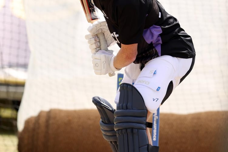 Thomas R in action in the nets at Taunton
