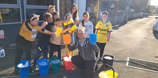 Pupils wash cars to raise money for Children in Need