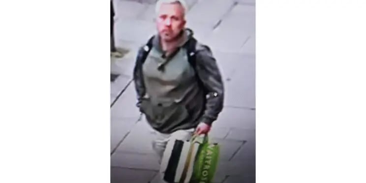 Police would like to speak to this man in connection with a theft from a charity shop