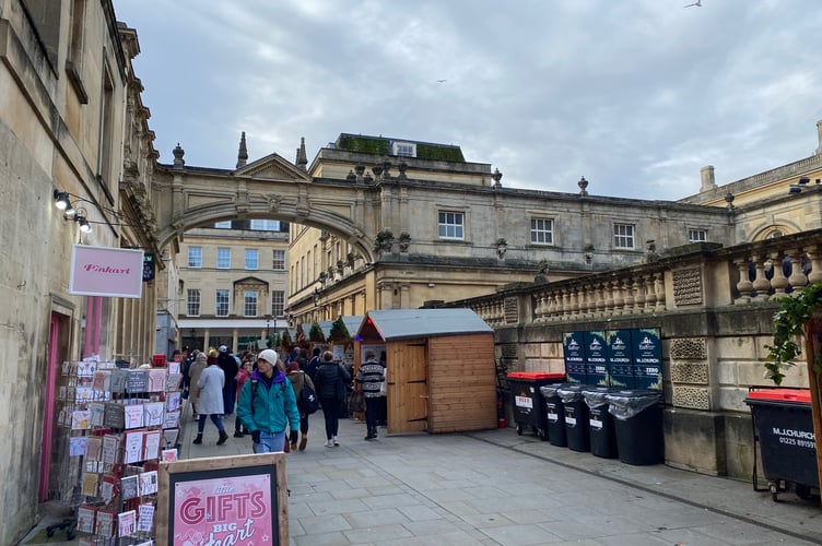 More space has been left opposite Pinkart by Bath Christmas Market