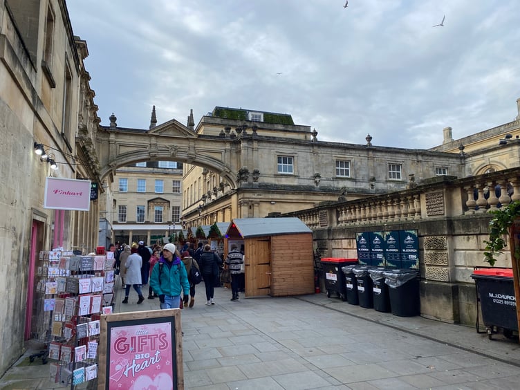 More space has been left opposite Pinkart by Bath Christmas Market