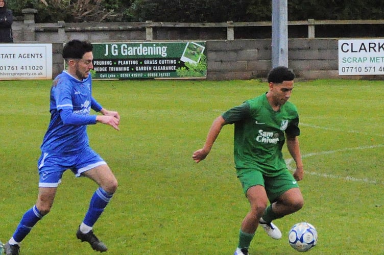 Kyran Ibao on the ball for Welton

