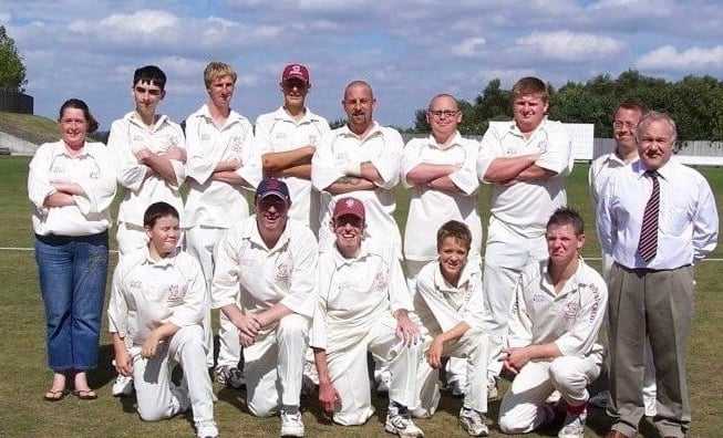 Julian Bellew is pictured middle of the front row of this pic of the Somerset side which won the ECB Incrediball County Championship in 2006