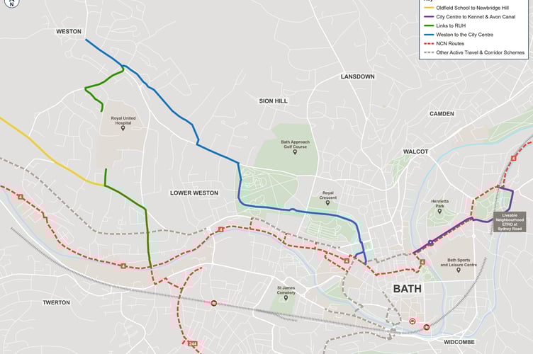 New active travel routes in Bath