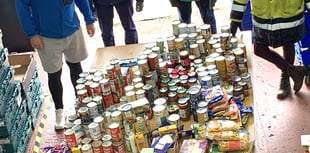 Tesco donates more than two tons of food to Somer Valley Foodbank