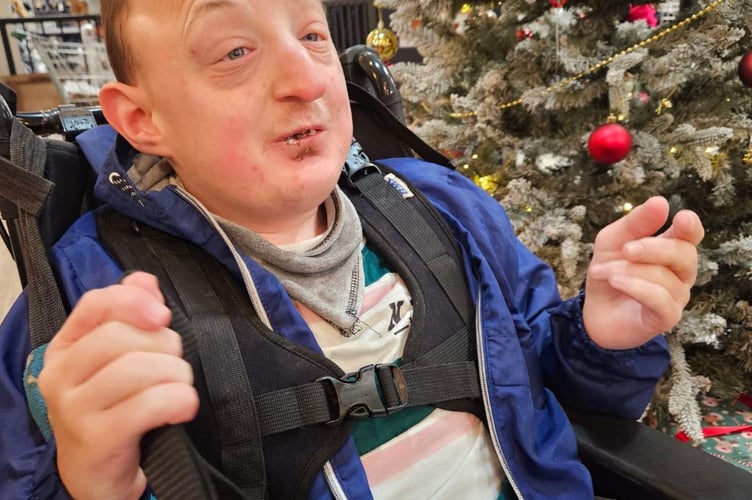 Ryan Probert who is 28 and has an unbalanced translocation of chromosomes which means he is small, is non-verbal, and needs medication and a very high level of care