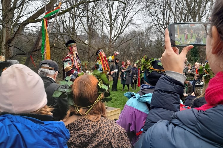 Last years event was led by Annabelle Macfadyen, who staged the wassail performance and guided the crowd through the ceremony.
