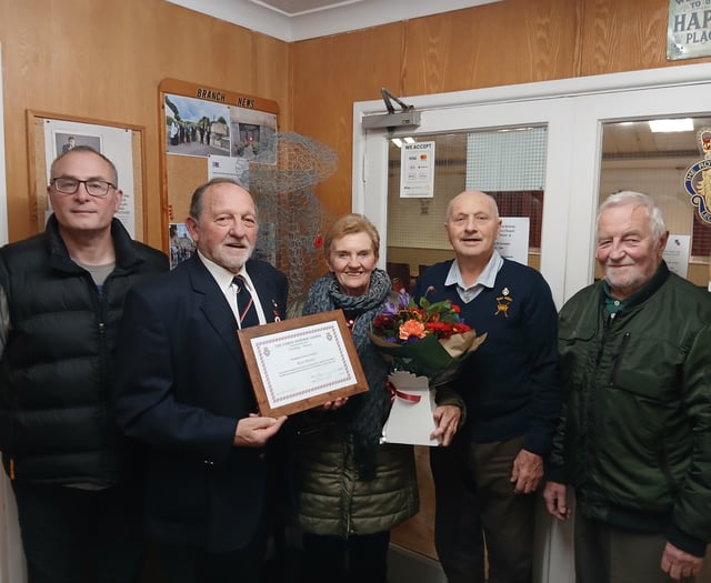 Timsbury volunteer recognised for 21 years of Poppy Appeal service