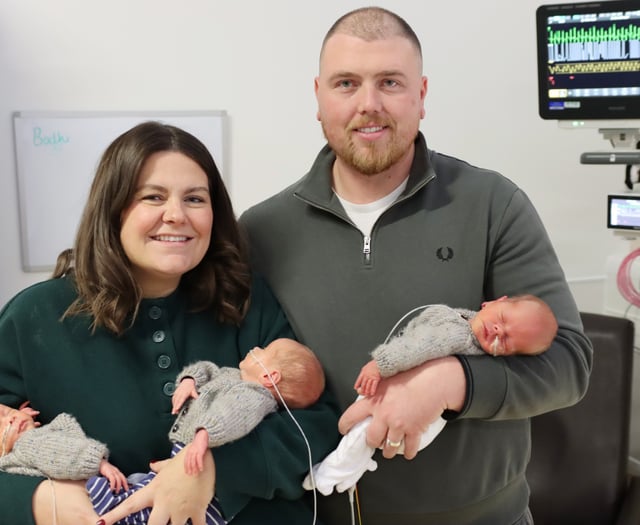Xmas comes early for 'overjoyed' couple as identical triplets are born