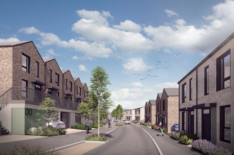 Artist's impression of new homes within the Bridgwater Gateway Phase 2 site off the A38 Taunton Road in Bridgwater (Graphic: Sedgemoor District Council)
