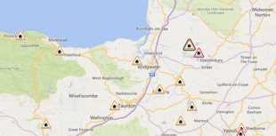 Flood warnings issued across Somerset after weekend weather