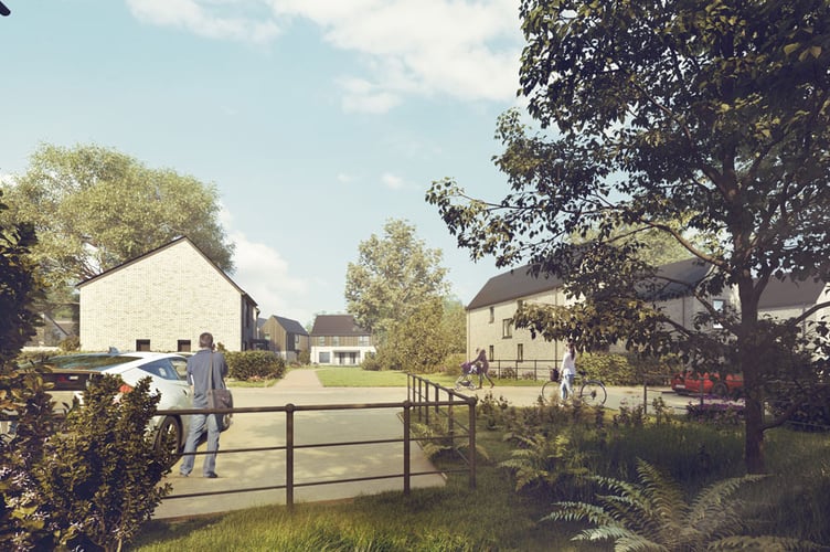 Artist\'s Impression Of 74 Homes On Packsaddle Way In Frome.