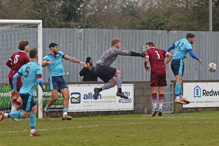 Action from Paulton's home game against Brislington