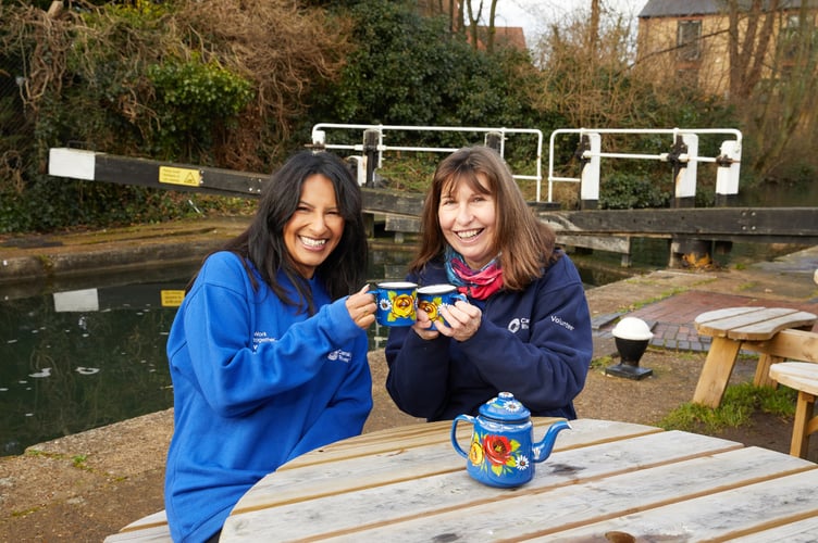 Ranvir Singh with a Canal & River Trust volunteer Joanna Mayers - the national charity Canal & River Trust is calling for volunteers to keep the canals alive