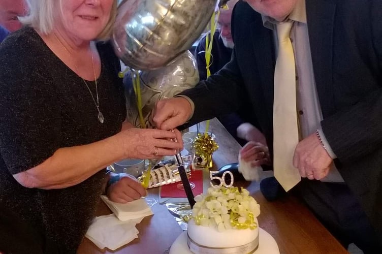 Alan and Gaynor Nippard at their 50th wedding anniversary 