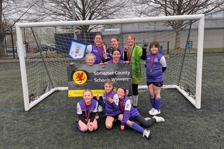 Pensford girls - county football champions