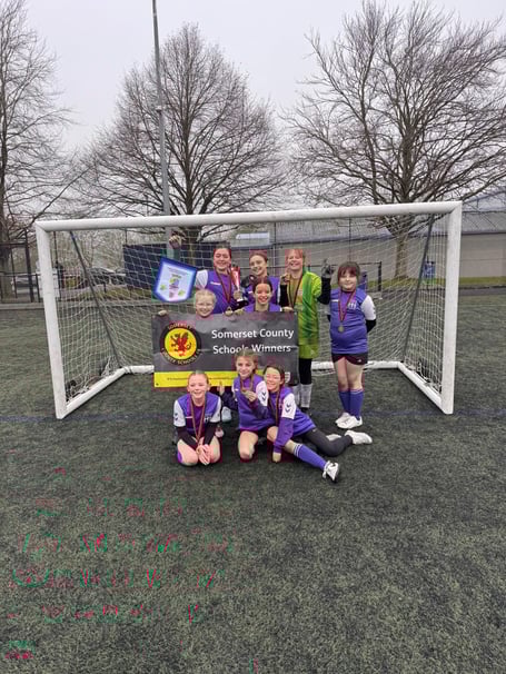 Pensford girls - county football champions