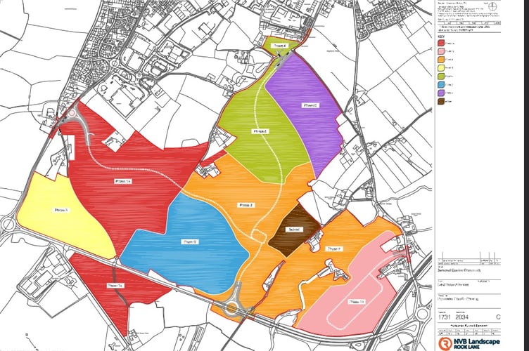 Phasing plan for the Selwood Garden Community