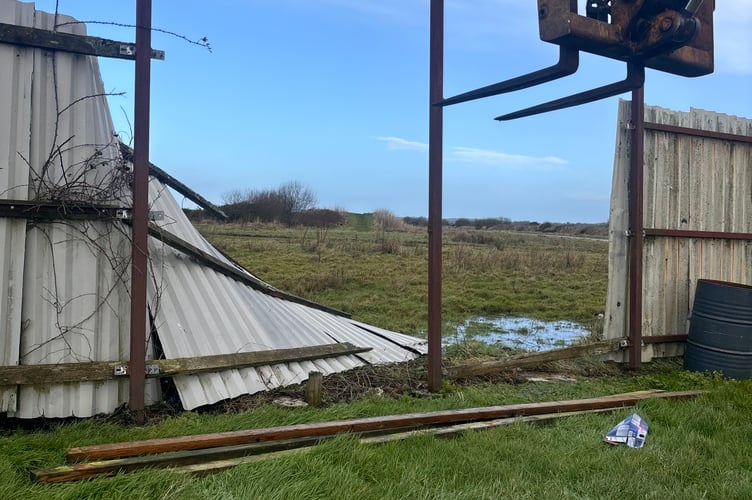Fencing damage caused by storms