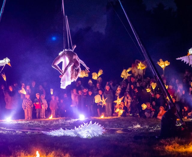 Radstock residents celebrate the Winter Lantern Parade