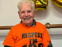 Chew Valley Chat help Stacey Rees celebrate his 103rd birthday
