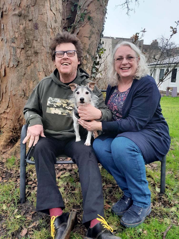 Rodney the rescue dog helps support adults with learning disabilities.