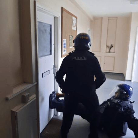 Police seized suspected cannabis in a drug raid in Writhlington.