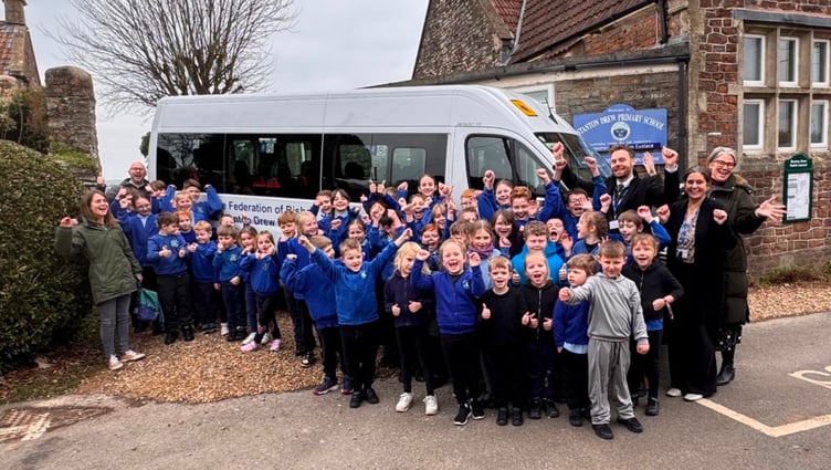 Pupils, staff and governors at Stanton Drew Primary School