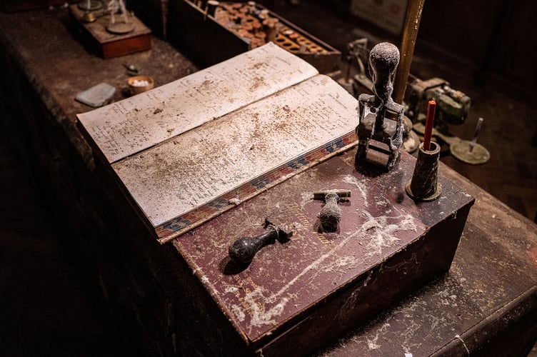Inside the W.C.White Victorian Chemist time capsule display at Flambards, Cornwall. See SWNS story SWLNpharmacy. A Somerset pharmacy which was boarded up in the early 1900s remains almost exactly the same more than 100 years later - only now, it's in Cornwall.  The Victorian time capsule in South Petherton was discovered in the 1980s when the shop's then-owner Margaret White died. The shop had been shut since 1971, when Margaret had decided to close it rather than convert to using decimal coins. When the auctioneer went to have a look around in 1987, they discovered the back half of the shop was entirely sealed off.