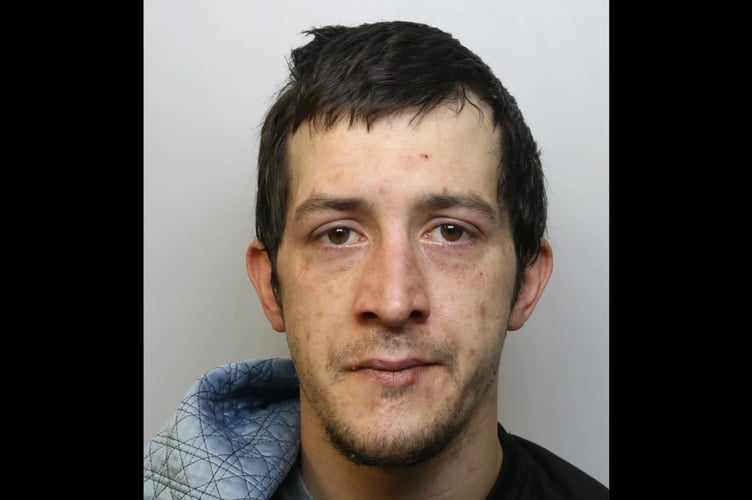 Connor Joe Godfrey, 27, of Eastville, was arrested by officers as he climbed back over the fence