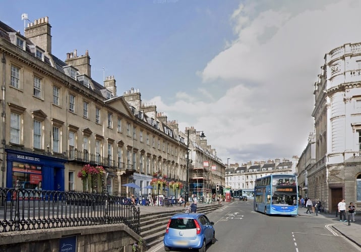 A stretch of George Street, in Bath (image: Google)