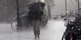 Heavy rain today with patchy showers tomorrow