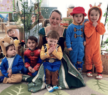 Staff and pupils dress up at nursery to celebrate World Book Day 