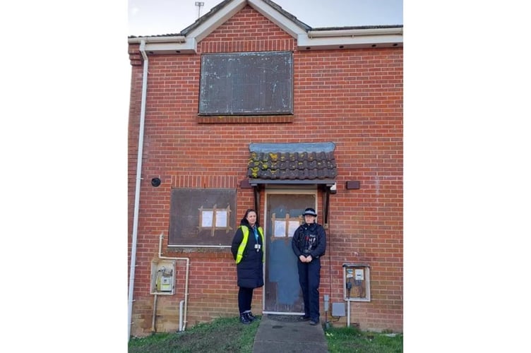 The property has been boarded up following the closure order.
