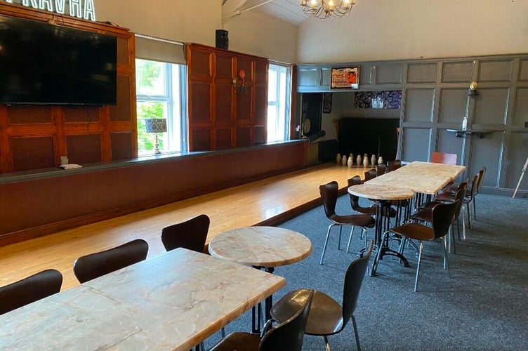 The venues function room includes a skittle alley
