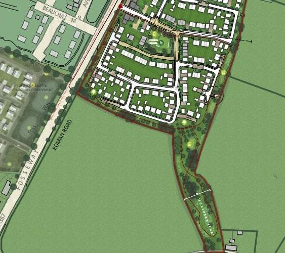 Plans For 180 Homes On The A367 Fosseway South In Midsomer Norton.