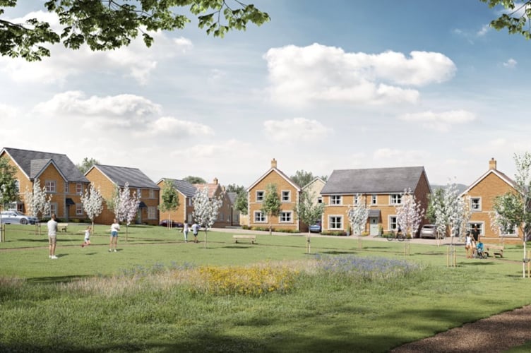 Artist's impression of 180 homes on the A367 Fosseway South in Midsomer Norton.
