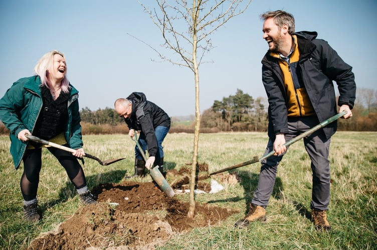 Avon Needs Trees welcomed metro mayoral candidates Steve Smith, Oli Henman and Mary Page planted a ceremonial Hawthorn tree.