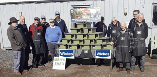 Men's group builds hedgehog boxes to be donated to schools