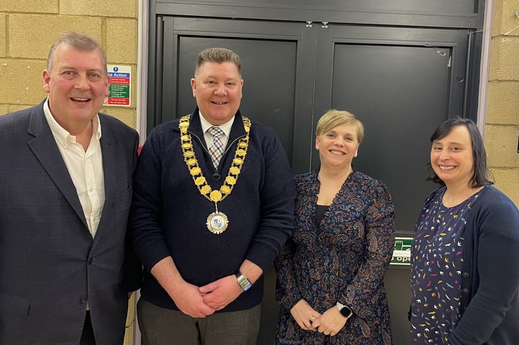 Councillor Jonathan Rich, Chair of the Council, Councillor Jo Davis, and Joy Luxford, the Finance Officer.