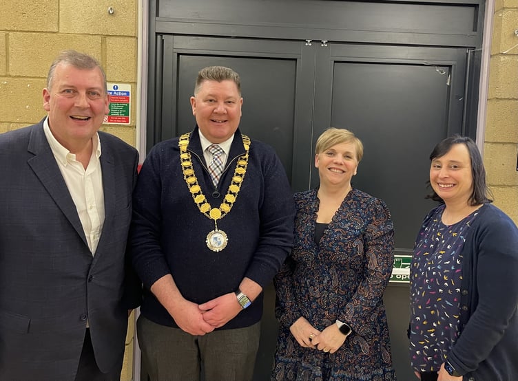 Councillor Jonathan Rich, Chair of the Council, Councillor Jo Davis, and Joy Luxford, the Finance Officer.