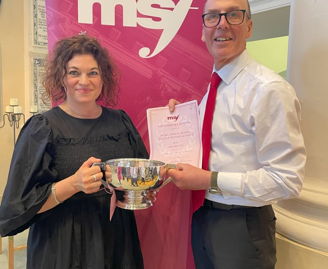 Mendip Male Voice Choir celebrate trophy win at Mid-Somerset Festival