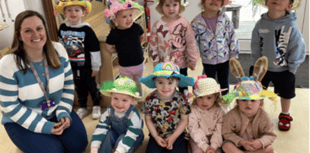 Nursery children shine in Easter Bonnet contest