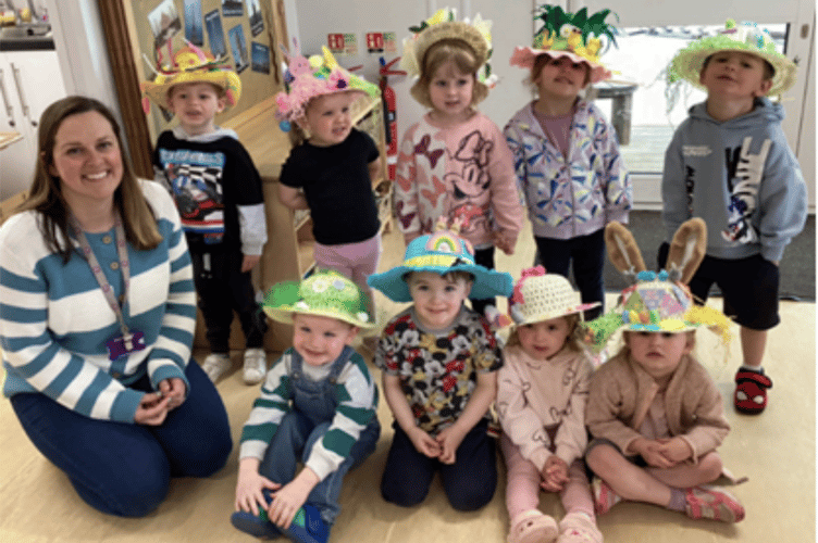 Children at Next Steps Nursery showcased creative Easter Bonnet entries, with two winners receiving special prizes.