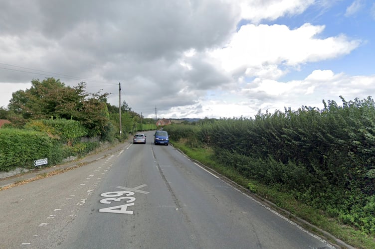 A stretch of the A39 near Polsham