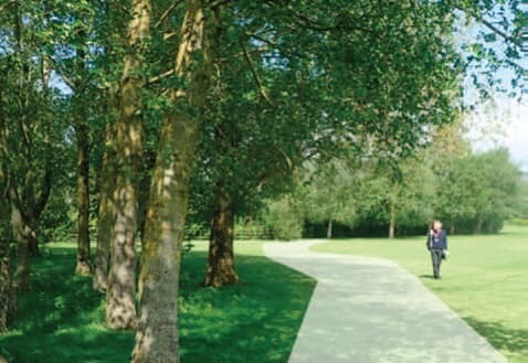 Artist's impression of the Strawberry Line near Kings Academy in Cheddar (Photo: The Strawberry Line Society)